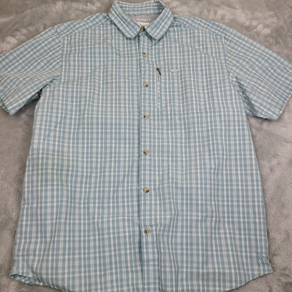 Columbia Mens Lite Novelty Plaid Size Large Omni Shade‎